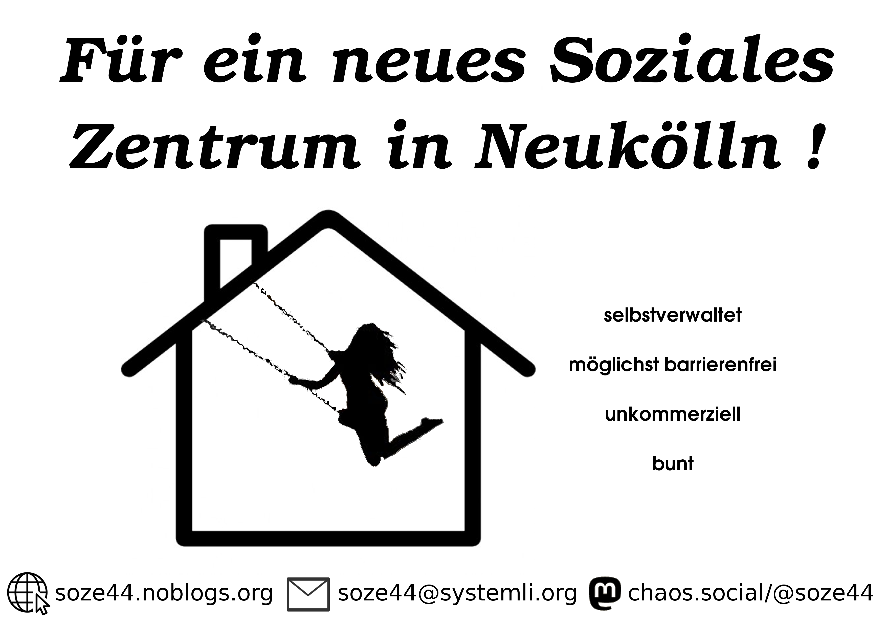 Einladung zum Sommerfest “Für ein neues Soziales Zentrum in Neukölln!” | 05.08. ab 14 Uhr @ Manege – Rütlistraße 1-3