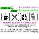 Fr – 26.10. – 18 Uhr – UnvermietBar vor der Friedel54 + Infos zu den Besetzungen