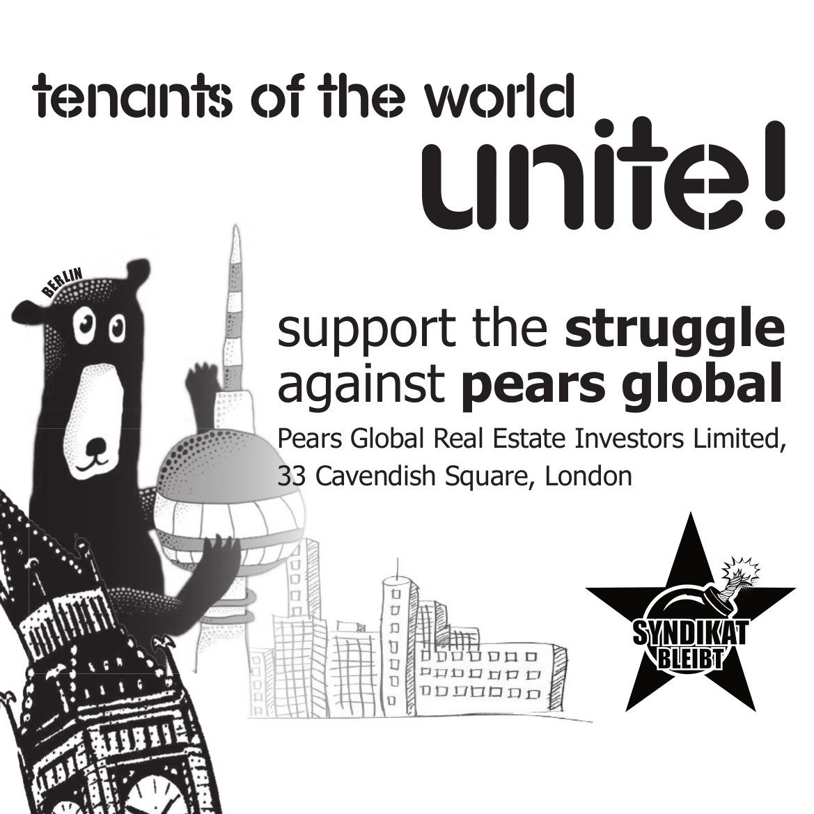 Syndikat goes London: Call for solidarity! | Demo in London 18.12. | Kundgebung in Berlin 20.12.