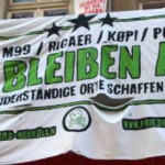 Pressemitteilung und Einladung zur Urteilsverkündung am 12.02.2020 bzgl. des Transparentes an der Friedelstraße 54 in Berlin-Neukölln.
